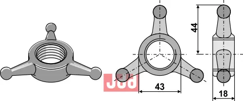 JusterMutter for topstang - JDD Utstyr