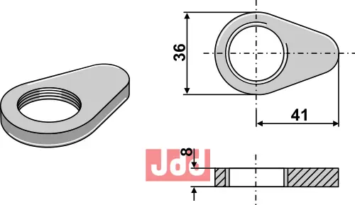 Kontramutter for topstang - JDD Utstyr