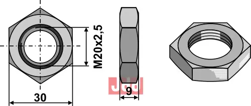 kontra mutter - JDD Utstyr
