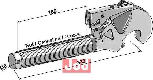 Krog for Toppstag 1.1/2" - JDD Utstyr