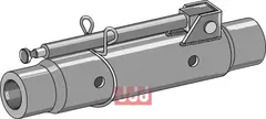 R&#248;r for topstang 400mm compl. 1 3/4&quot;