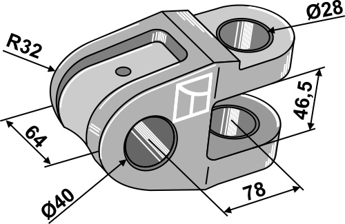 Led for toppstags ende - Ø40
