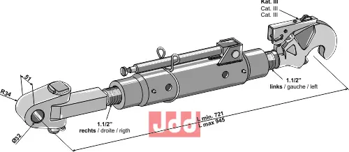 Komplet topstang - JDD Utstyr