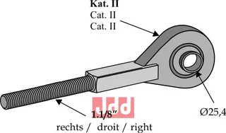 Toppstags ende - Cat II - &#216;25,4