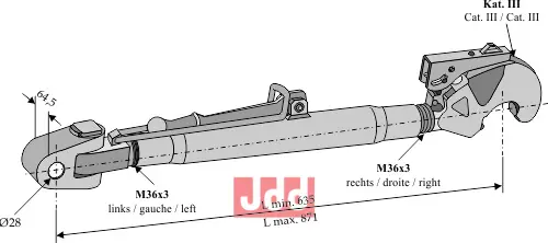 Komplet topstang - JDD Utstyr