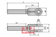 Gaffel for spindel M30x1,5