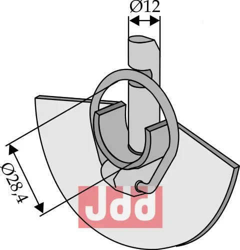 Styreplade Cat. II for løftearms krog - JDD Utstyr