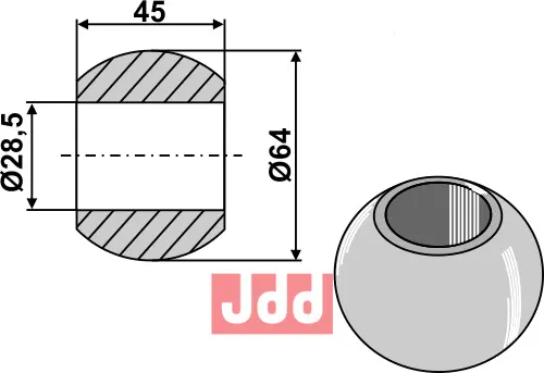 Kule for løftearm - Cat. III-II - JDD Utstyr