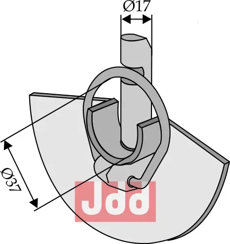 Styreplade Cat. III for løftearms krog - JDD Utstyr