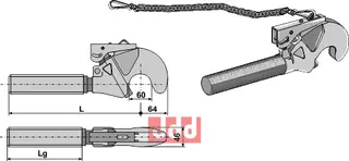 Topphook M30x3 M30x3, 120 PS, Kategori III