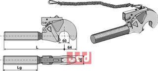 Topphake M30x3,5 Category III, 120 PS