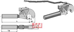 Toppstags ende for hurtigkobler 1.1/4" UNC