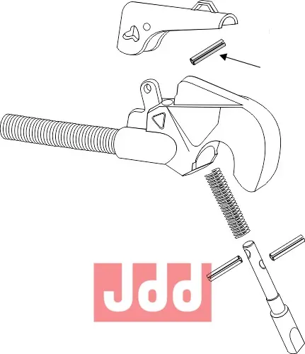 Hulllspendstift for topstangs krog - JDD Utstyr