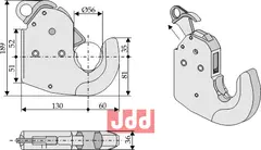 Fangekrog for hurtigkobler - Cat. II