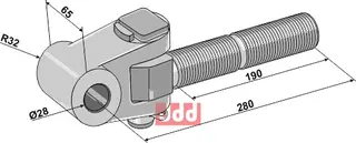 Svingbart stag M36x3 M36x3, 180 PS ytelse