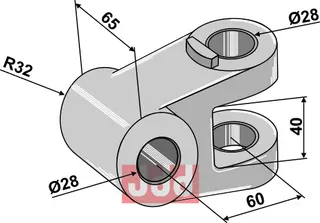 Led for topstangs ende - Ø28