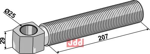 Spindel for topstangs led Ø25 - JDD Utstyr