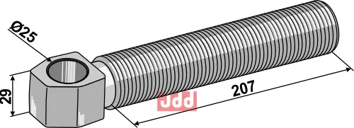Spindel for topstangs led Ø25 - JDD Utstyr