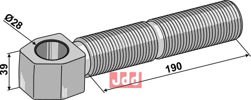 Spindel for topstangs led Ø28 - JDD Utstyr