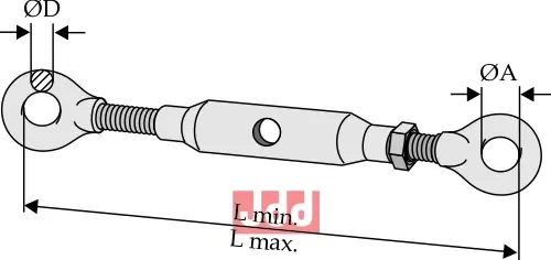 Bardun strammer for stabilisator - JDD Utstyr