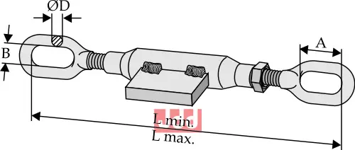 Bardun strammer for stabilisator - JDD Utstyr