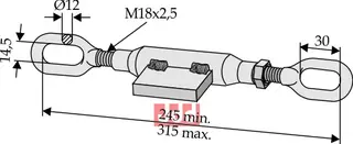 Bardun strammer for stabilisator