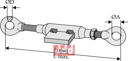 Bardun strammer for stabilisator - JDD Utstyr