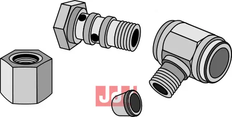 Banjobolt og omløper 3/8"