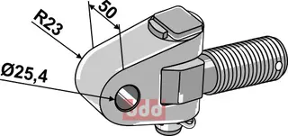 Svingbar tie-rod M30x2 M30x2, til hydrauliske toppstag