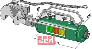 Hydraulisk topstang Cat III