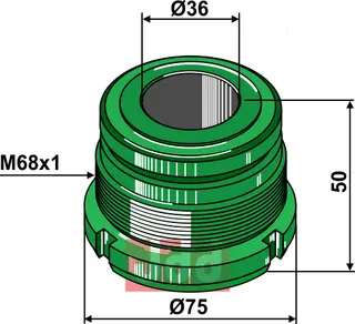 Top omløper for cylinder 63/36