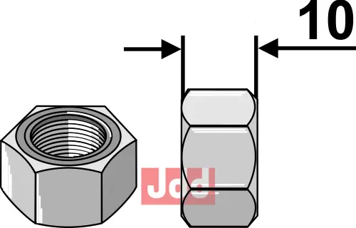 Mutter M10 - JDD Utstyr