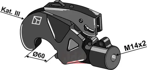 Krok for hydraulisk toppstag Kategori III - 4,51 kg