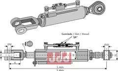 Hydraulisk spindel med gaffel og kule 850