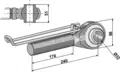 Toppstagende M42x3 med kule