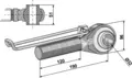 Toppstagende M42x3 med kule
