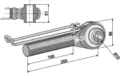 Toppstagende M42x3 med kule