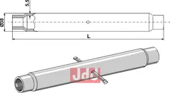 Rør for topstang  M24x3