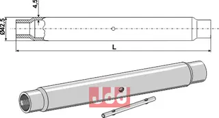R&#248;r for topstang  M 30 x 3,5