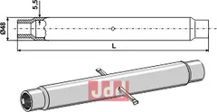 Rør for topstang  M 30 x 3,5