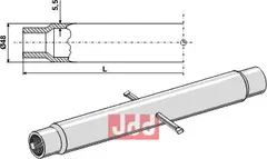 Rør for topstang  M 30 x 3,5