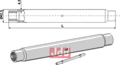 Rør for topstang  M 30 x 3,5