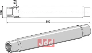 R&#248;r for topstang 580mm