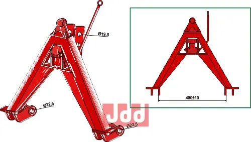 A-ramme traktordel - JDD Utstyr