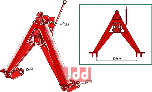 A-ramme traktordel - JDD Utstyr