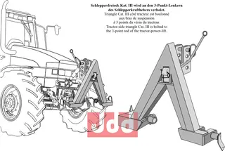A-ramme traktordel Cat.III