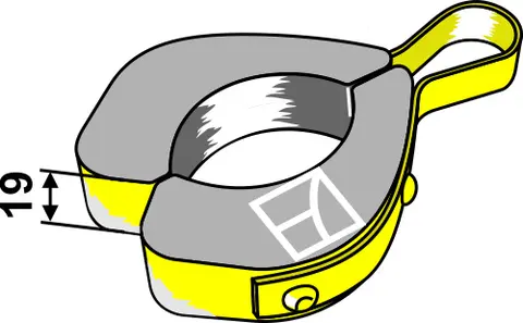 Justeringsclips aksel Ø38mm / Ø48mm