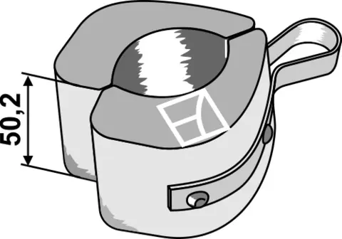 Justeringsclips aksel Ø38mm / Ø48mm