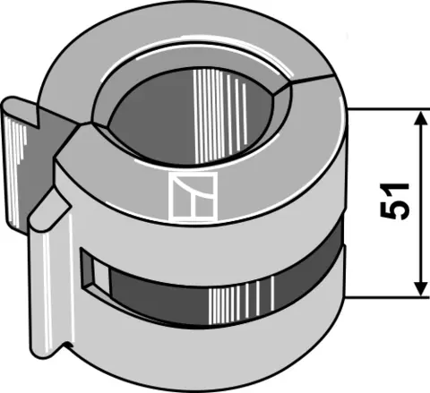 Justeringsclips aksel Ø45mm / Ø50mm