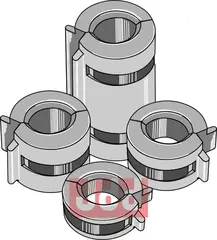 Justerings clips kit med 4 varianter For diameter Ø45mm - Ø50mm